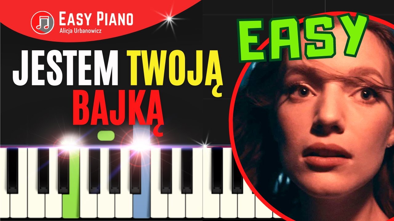 Jestem Twoją Bajką - sanah - Akademia Pana Kleksa I ŁATWE 👇 NUTY na Pianino 👇 Tutorial PDF SLOW