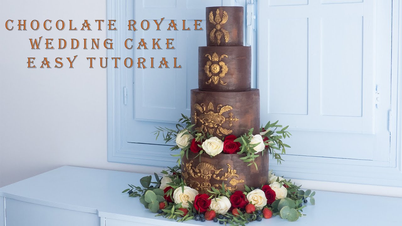 How to make a Chocolate wedding cake - highlights | Chocolate wedding cake tutorial | CakeFlix video