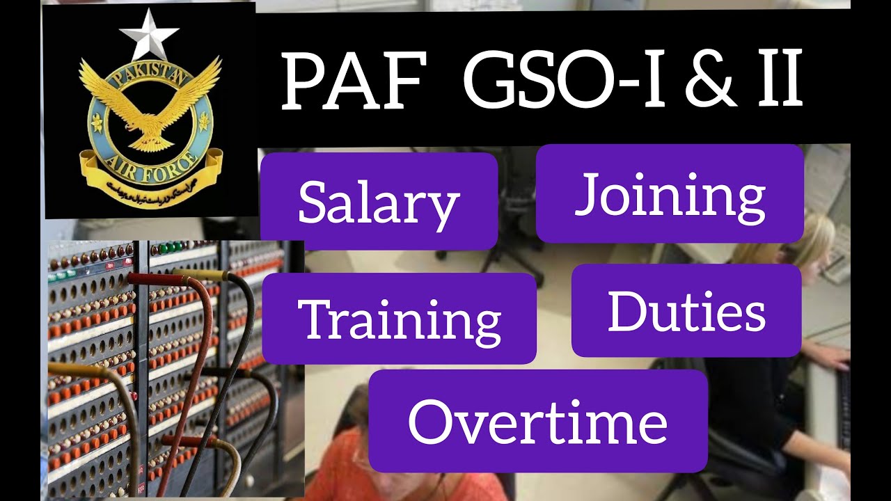PAF Civilian GSO I & II Salary training and duties || Pak Forces Gauge