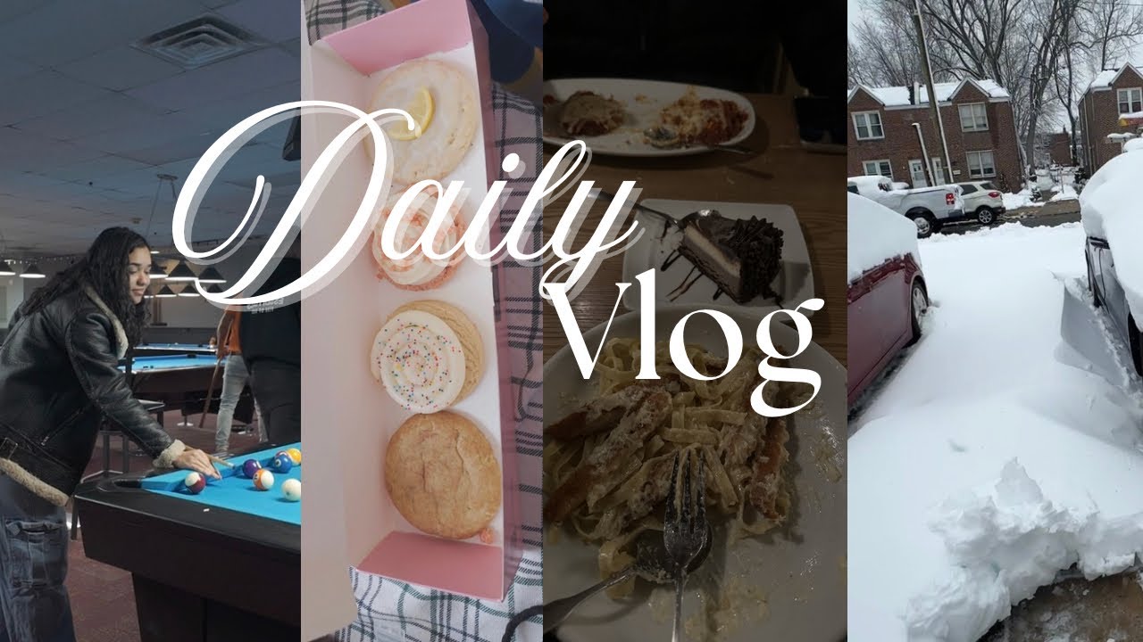 VLOG| hospital, mais uma nevasca, cookie, jantar e caranguejo, sinuca, loja de moto #04