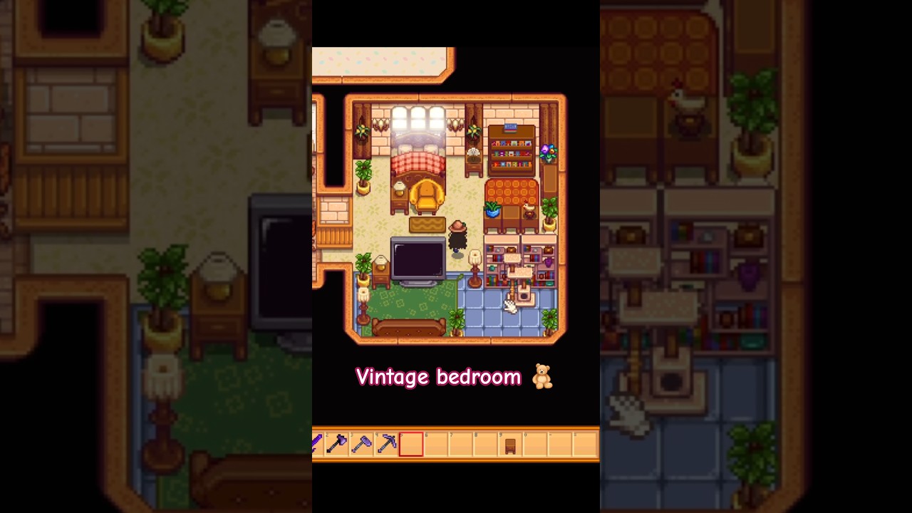 Decorating bedroom, vintage style. 🧺 #stardewvalley #letsplaystardewvalley #스타듀밸리 #スターデューバレー #games