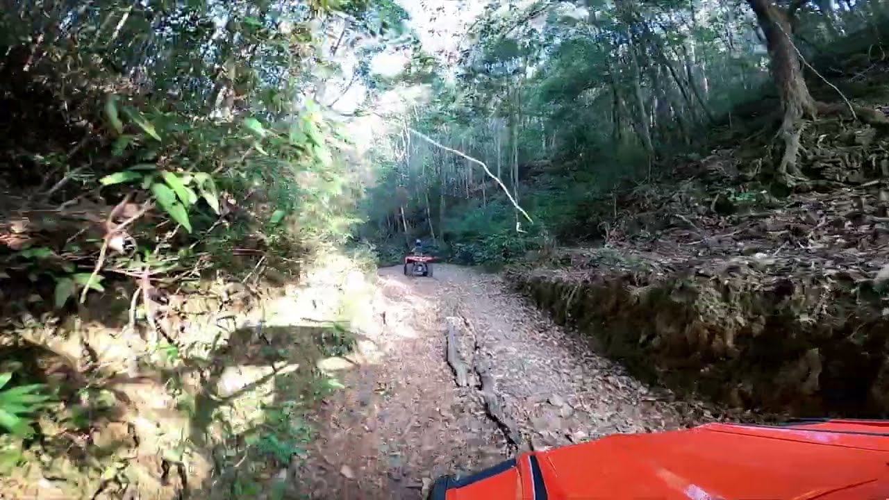 CFMOTO ATV ZF550 follow CF450 on offroad trails