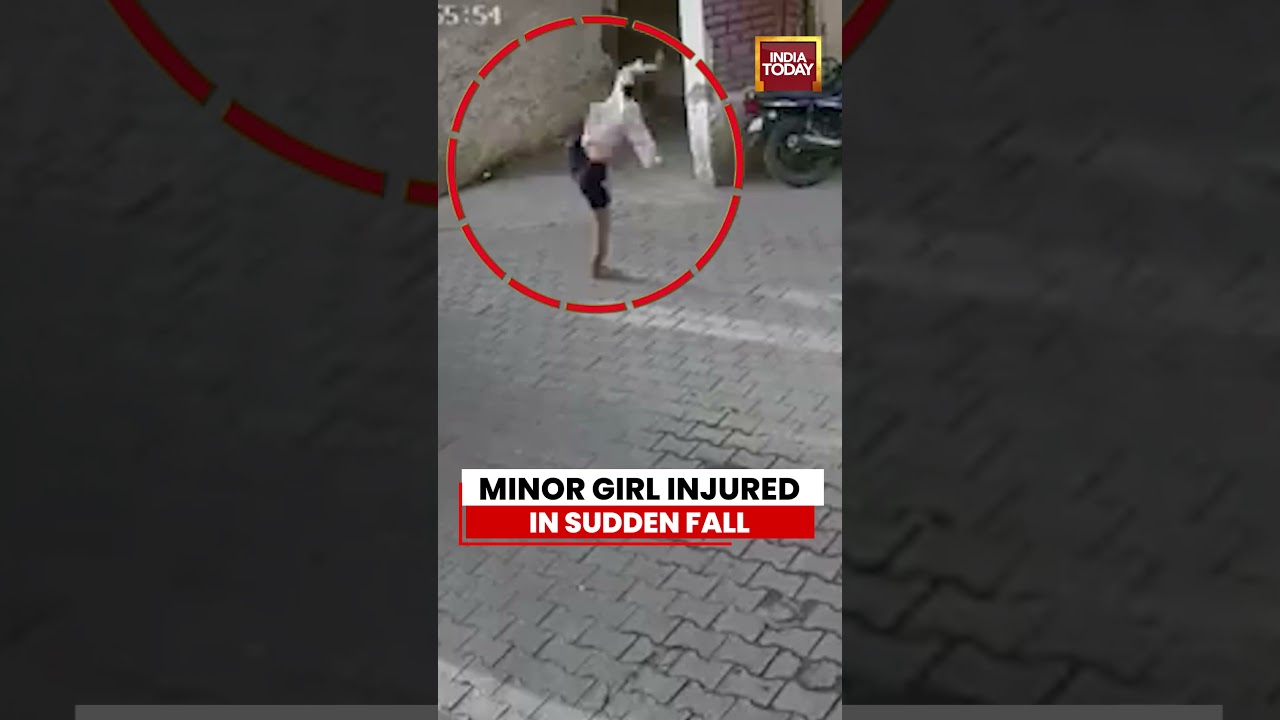 Viral Video | MINOR GIRL INJURED IN SUDDEN FALL #chandigarh #accident #cctv #shortsviral