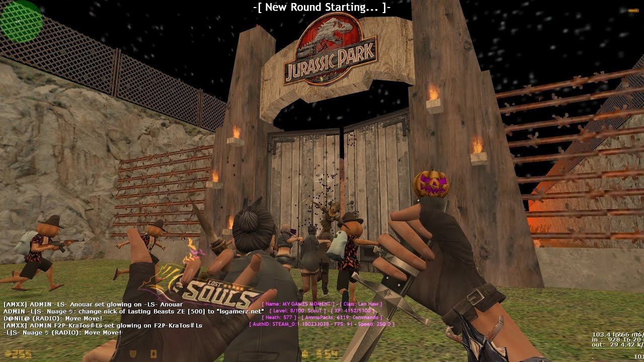 Counter Strike Zombie Escape Mod Map ze_jurassicpark_a1 On Lost Souls