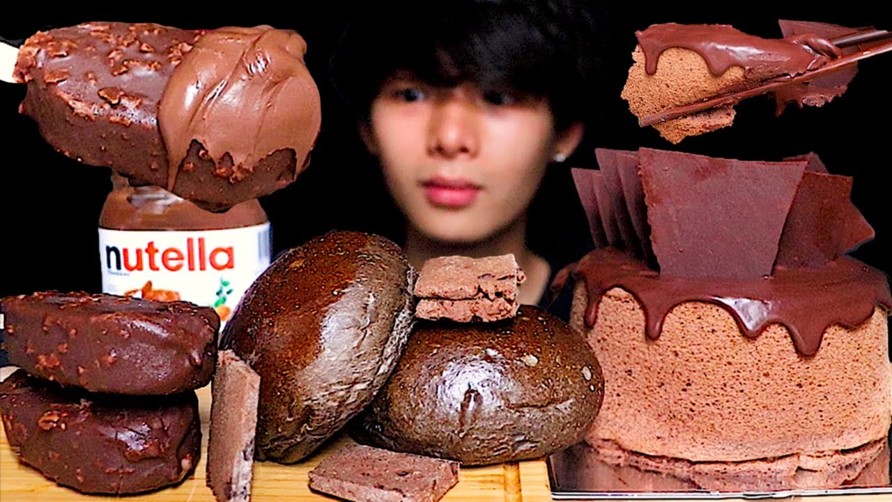 ASMR NUTELLA CHOCOLATE CAKE + OREO ICE CREAM + COOKIES (Eating Sound) | MAR ASMR