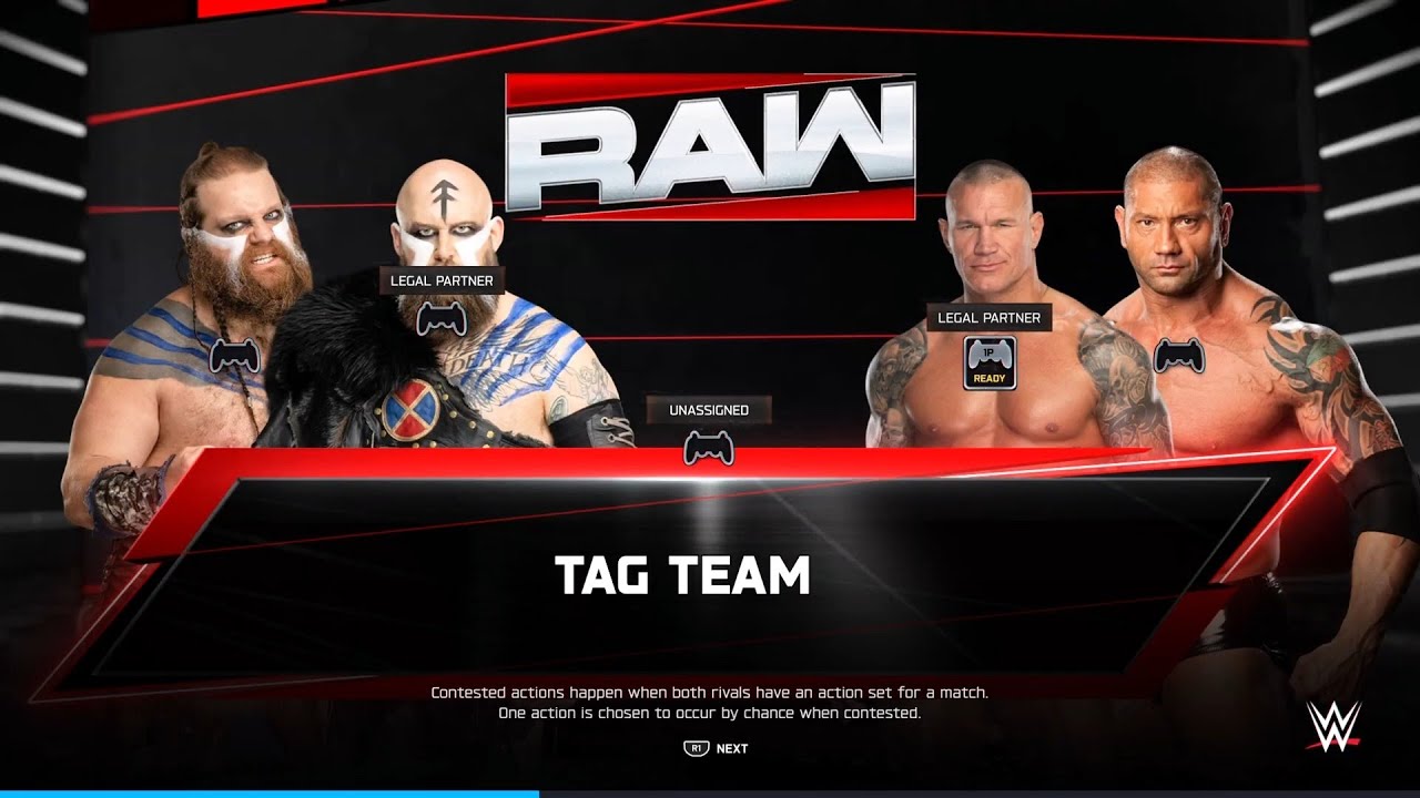 Team Randy Orton Batista Vs Team The War Raiders WWE Universe Mode Rematch WWE 2k25  