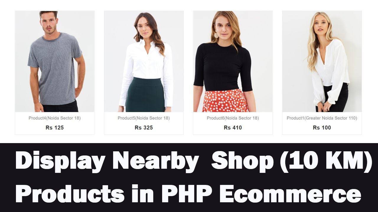 Display Nearby Shop Products in PHP Ecommerce | Display 10 Kilometer Range Products