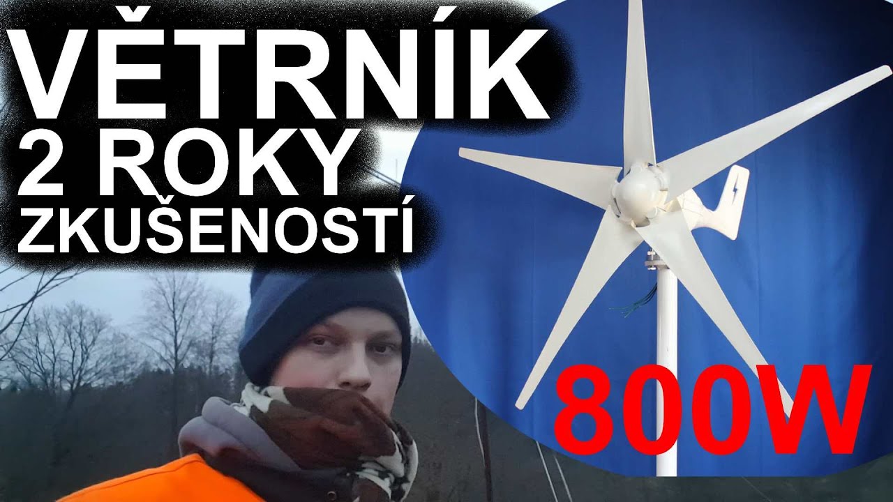 Větrn&aacute; elektr&aacute;rna - 2 roky zku&scaron;enost&iacute; s turb&iacute;nou z aliexpressu za 5000kč
