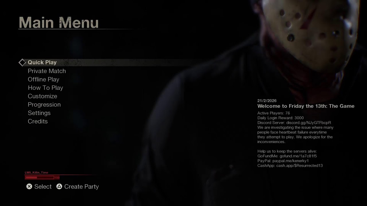 Friday The 13th The Game!! With KillinTime!!