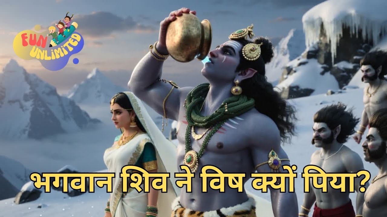 भगवान शिव ने विष क्यों पिया? | Neelkanth Ki Kahani | Hindu Mythology Animated Story for Kids
