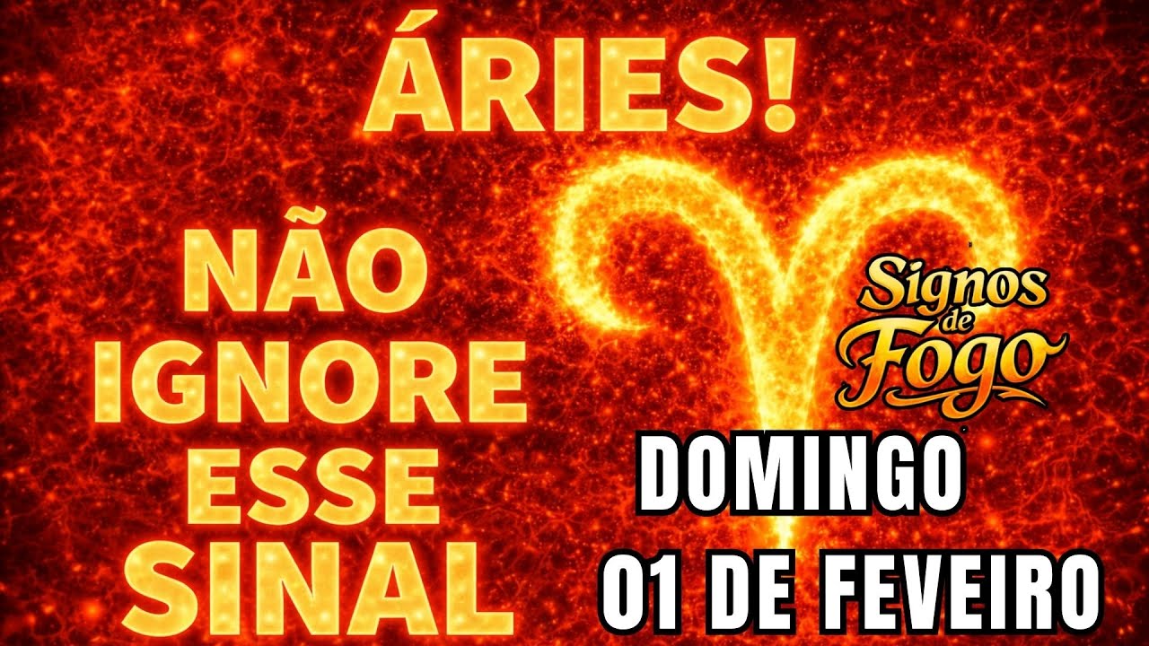 ♈ÁRIES! NÃO IGNORE ESSES SINAIS  HOJE, 01 DE FEVEREIRO 2026