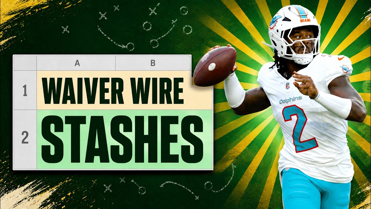 2026 Waiver Wire STASHES: The Late-Round Fantasy Football Show
