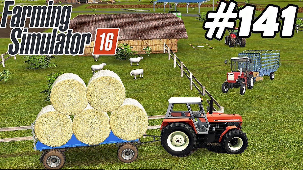 FS 16. Timelapse # 141. Collecting straw bales. Corn sowing. Cultivating. Spreading manure.