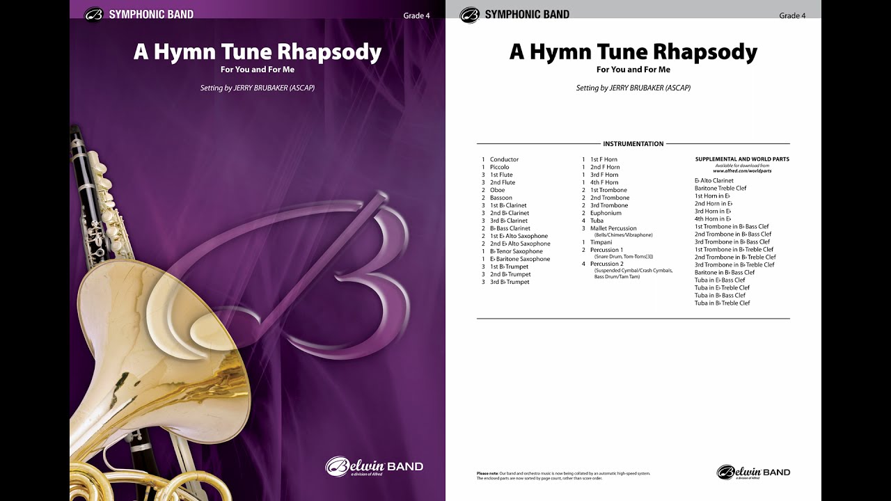 A Hymn Tune Rhapsody, by Jerry Brubaker &ndash; Score & Sound