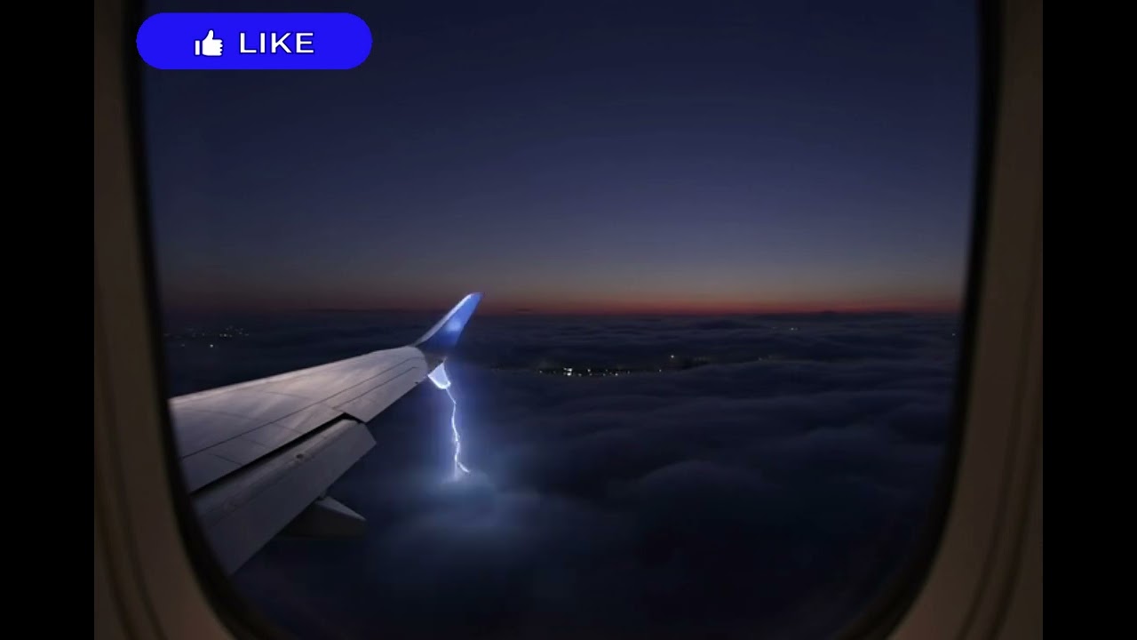 Airplane Window in Heavy Rain at Night ✈️ Deep Sleep & Relax #3