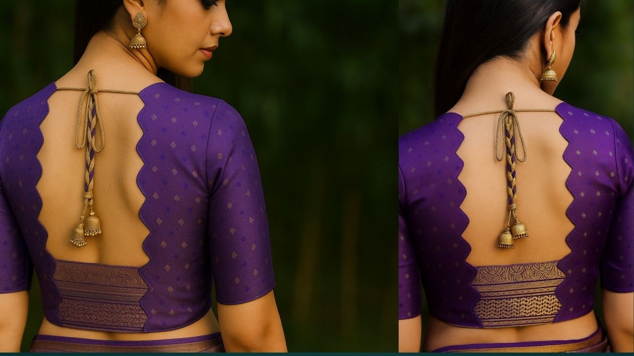 design no 1247. Beginners Make a cutwork blouse designs cutting and stitching