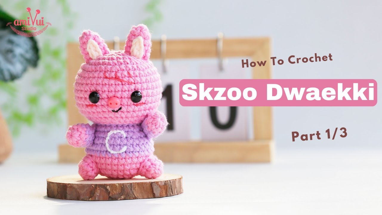 #415 | Amigurumi Skzoo Dwaekki (1/3) | Crochet Skazoo | Amigurumi Beginner Tutorial | AmivuiStudio