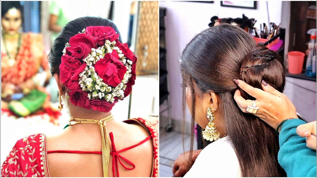 Simple Real Bridal Juda Hairstyle only 10 minutes Step by step for beginners | Bridal Bun hairstyle
