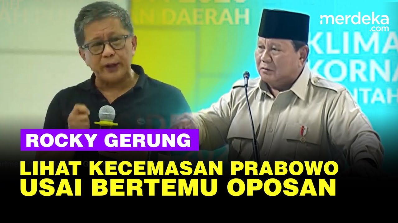 Analisis Rocky Pidato Prabowo Perlihatkan Kecemasan Meski Sudah Bertemu Oposan