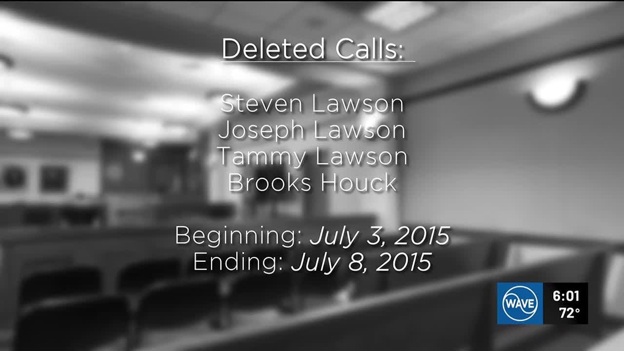 Witness testimony reveals several calls were deleted from Steven Lawson's phone