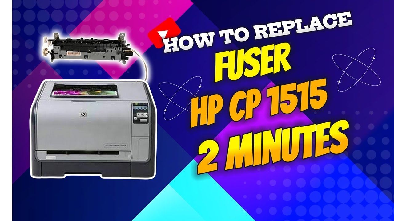 How to replace fuser HP Color LaserJet CP1515 CP2025 printer.