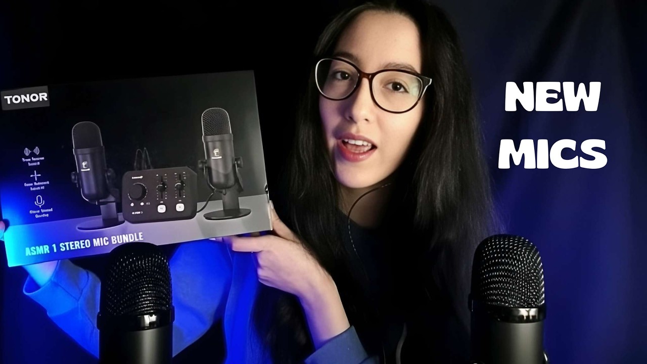 🌠 ASMR - 🎙 TESTING MY NEW MICROPHONES 🎙 (Mic Brushing & Scratching, Mouth Sounds, Tapping) 🌙
