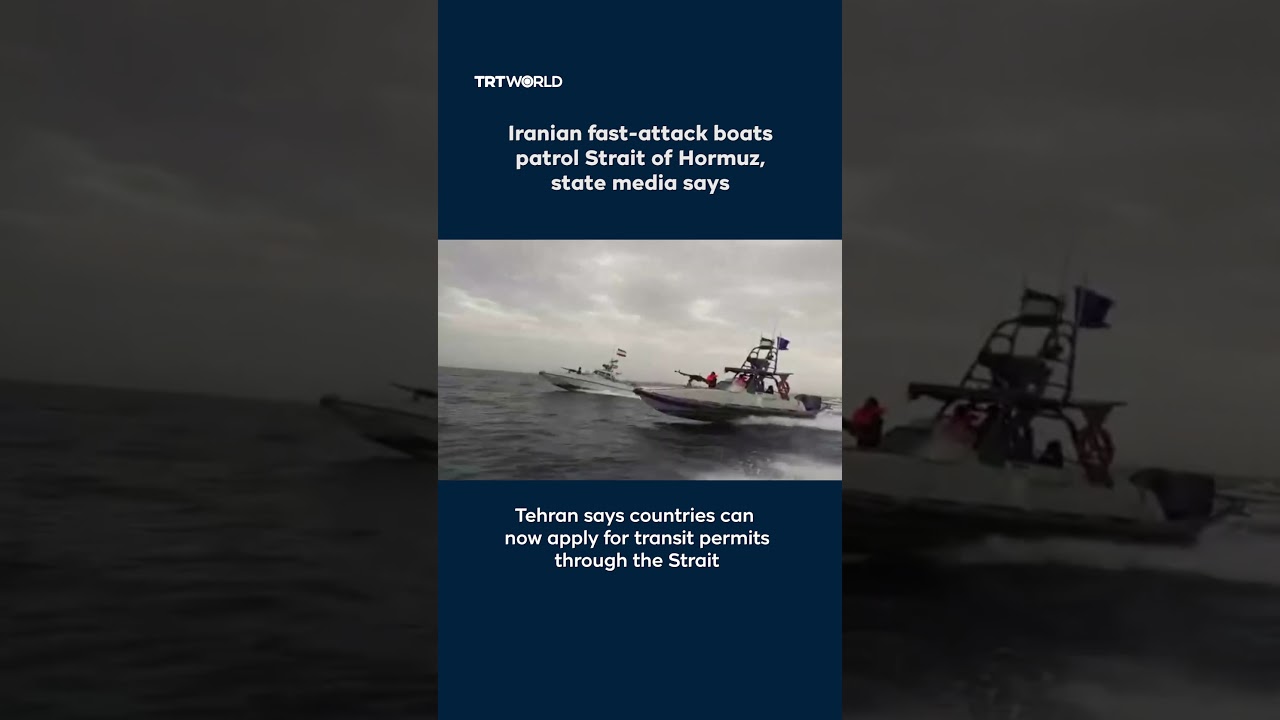 Fast-attack boats patrol Strait of Hormuz, Iranian TV says