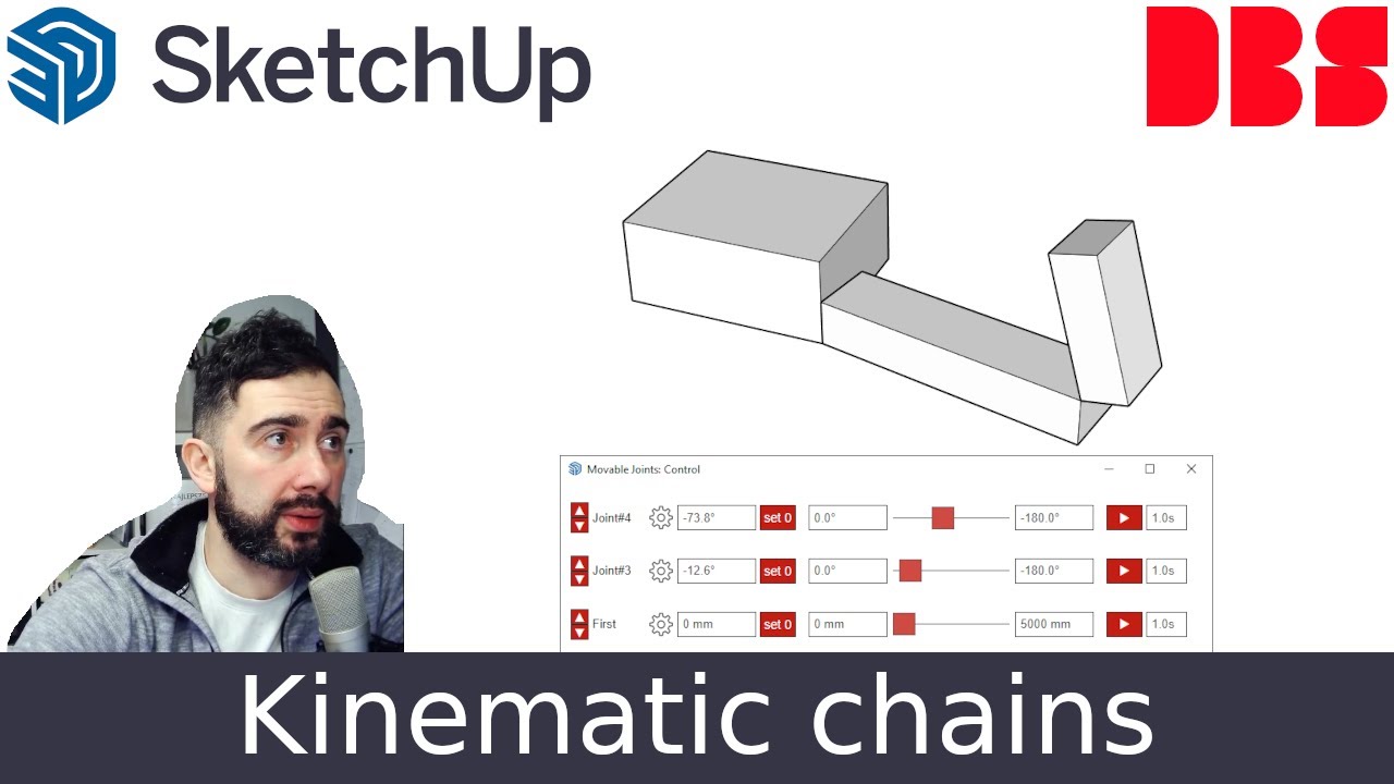 Kinematic chain model in SketchUp - Movable Joints