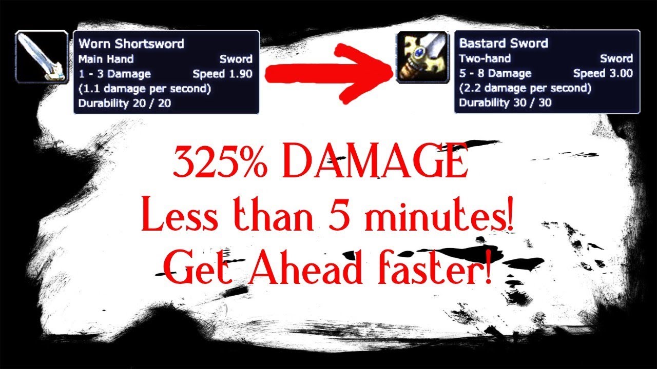 WoW Classic - Tips and tricks for faster leveling - Big upgrade in first 5 min  /played