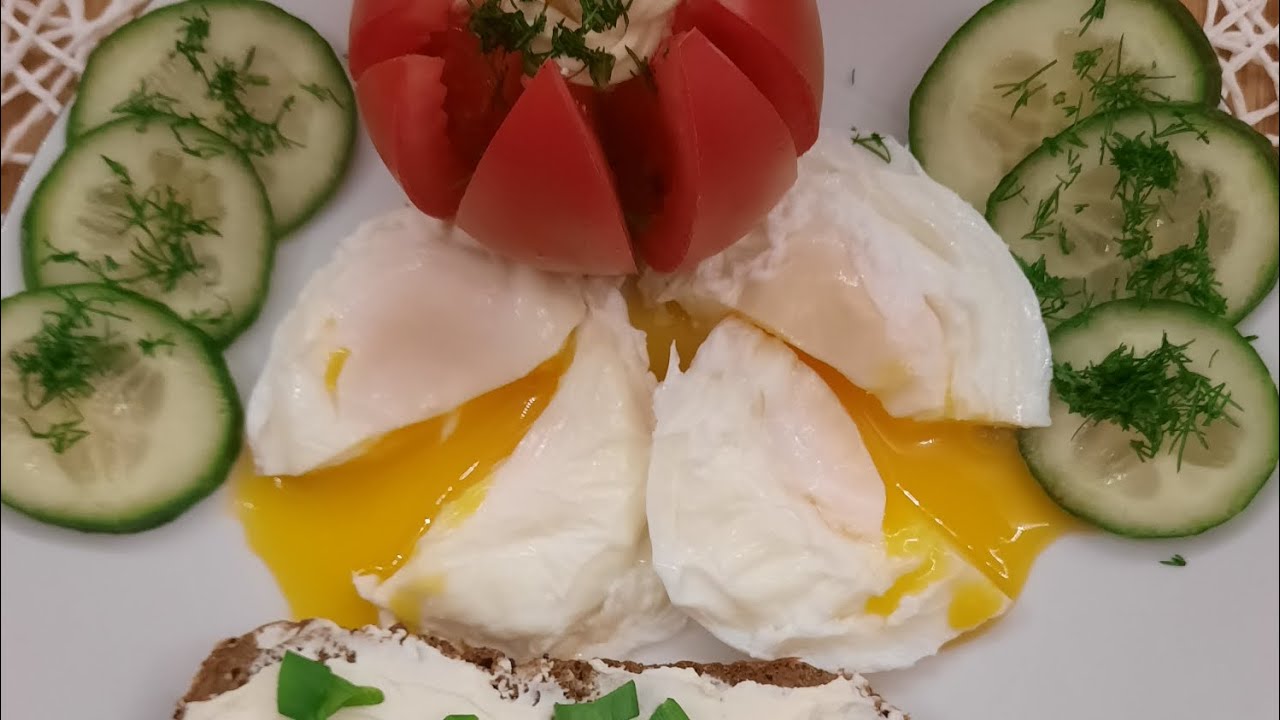 Idealische Frühstück mit ,,PASCHOT,, Eier. Идеальный завтрак  с Яйцами ПАШОТ.