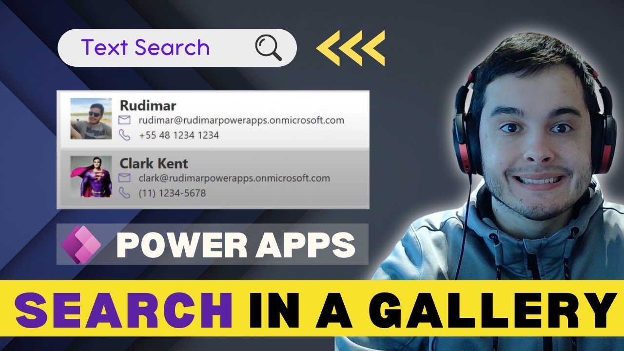 Как искать содержимое галереи с помощью ввода текста в Power Apps