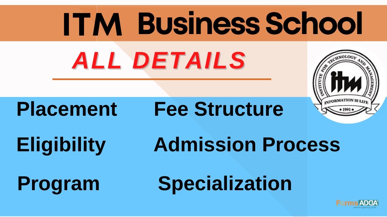 ITM Business School || All Details|| Placement|| Fee Structure|| Eligibility|| Admission process