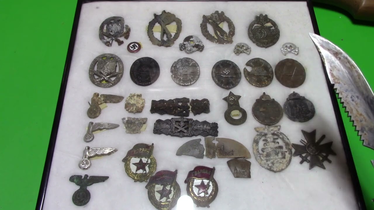 World war 2 relic badge collection German Soviet/Russian