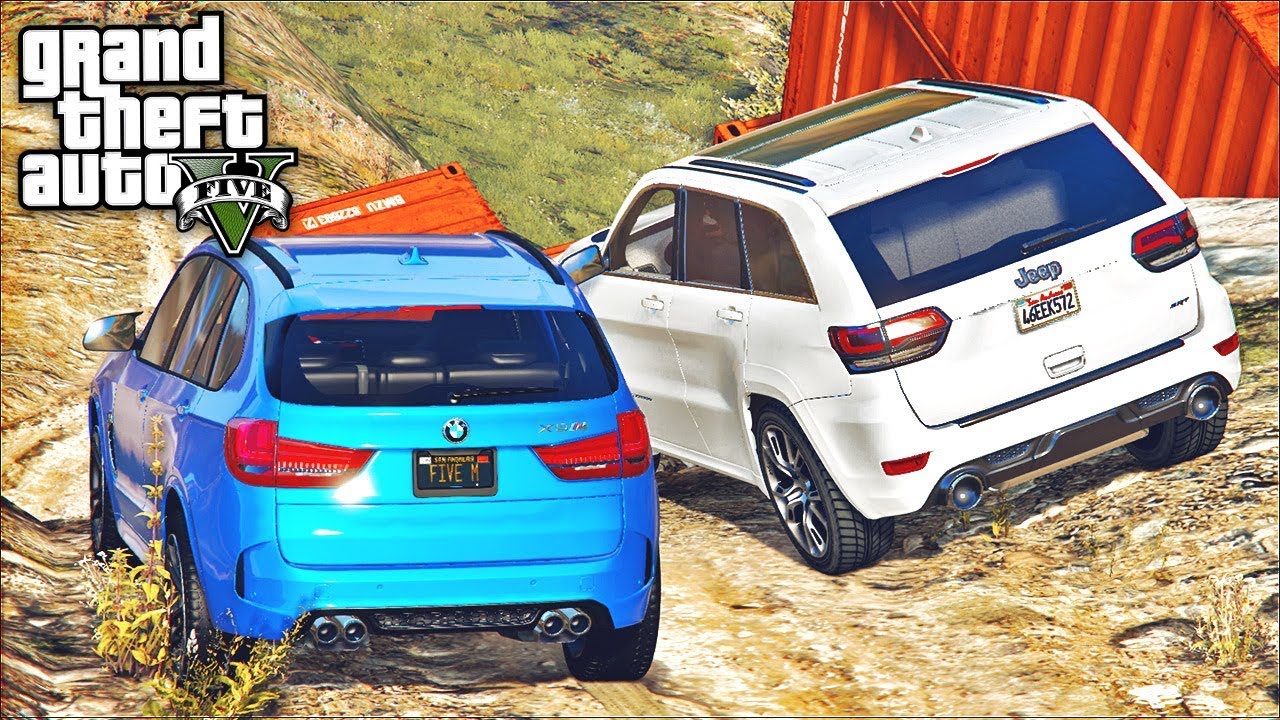 GTA 5 ПОКАТУШКИ - BMW X5M И JEEP GRAND CHEROKEE НА ОФФРОУДЕ! РАЗБИЛИ ТАЧКИ ПОЛНОСТЬЮ! - ⚡ГАРВИН