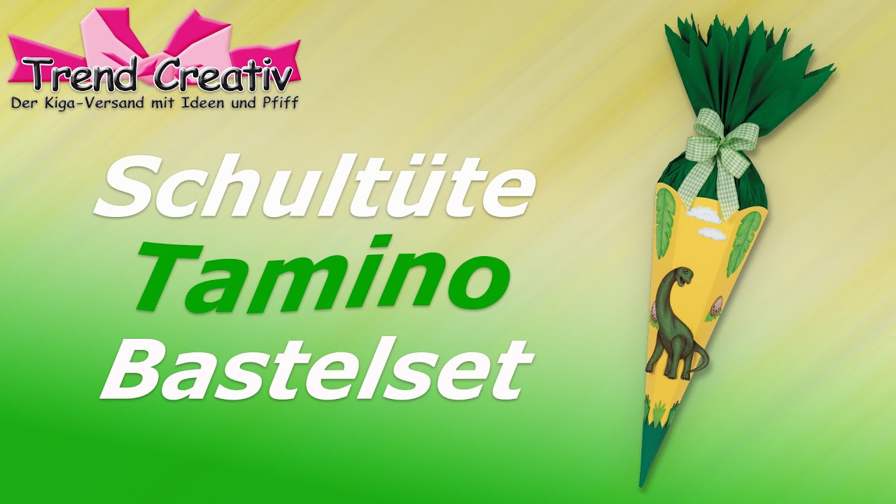 Schultüte Dino Tamino / Anleitungsvideo / Basteln mit Kindern
