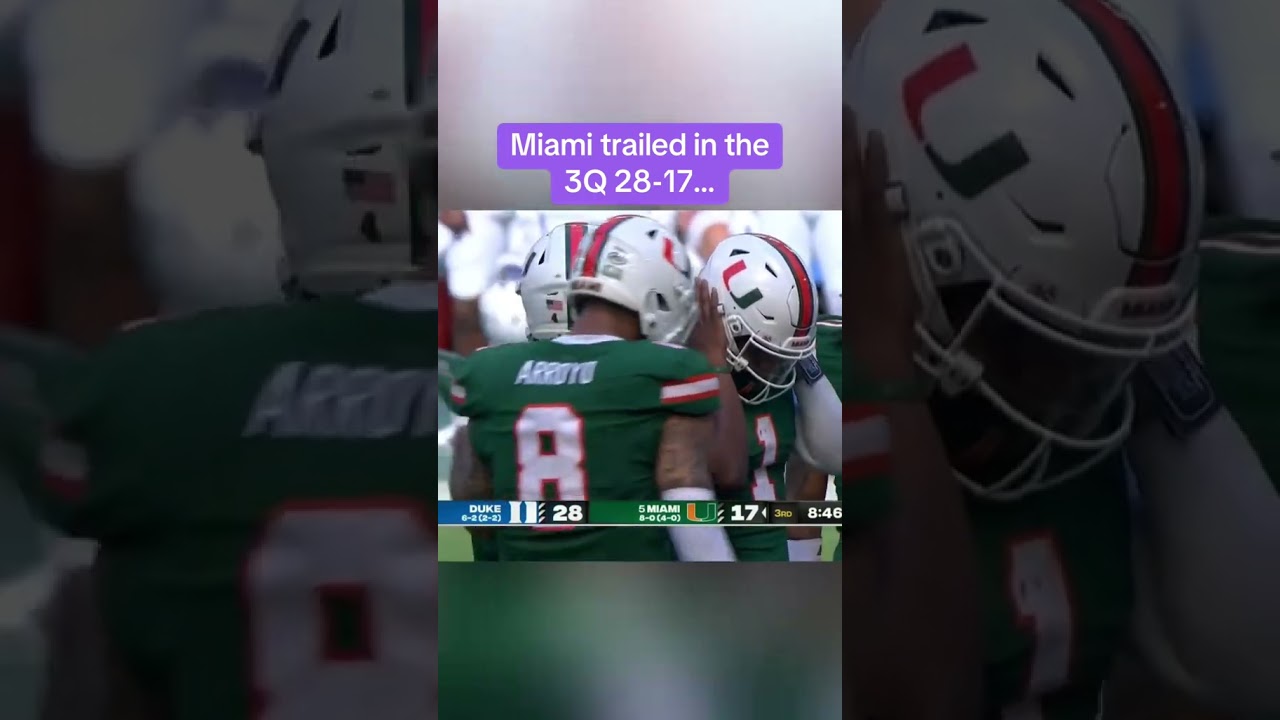 What a comeback from Cam Ward & Miami 👀