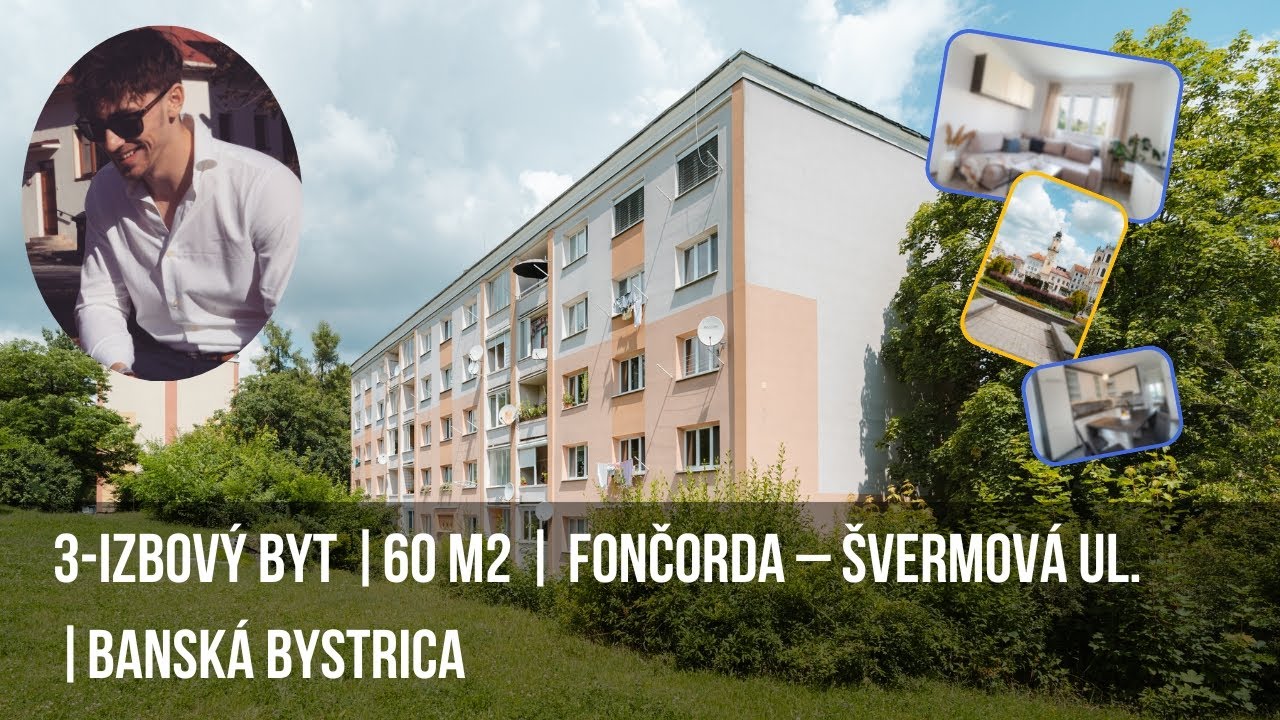 Na predaj 3-izbový byt, 60 m2, Fončorda – Švermová ul. Banská Bystrica