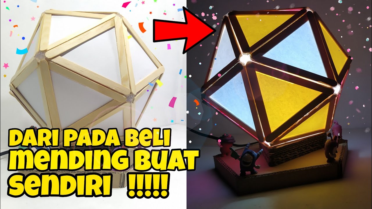 DIY Night Lamp | Cara Membuat Lampu Tidur Dari Stick Es Krim