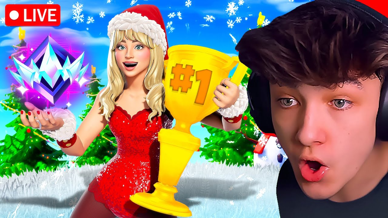 🔴LIVE! - Grinding #1 UNREAL RANK on CHRISTMAS! (Fortnite)