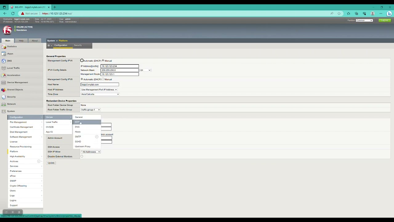 F5 BIG IP VLAN SELF IP CONNECTIVITY TESTING