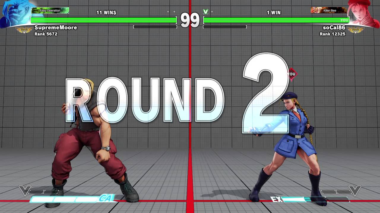 STREET FIGHTER V soCal86 (Cammy) VS SupremeMoore (Nash) Rage Q