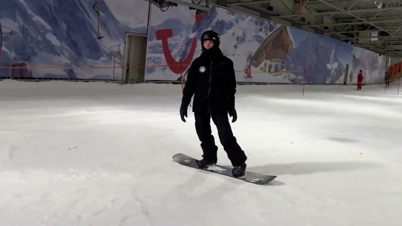 Snowboard Anf&auml;nger Die erste Schw&uuml;nge auf der Piste