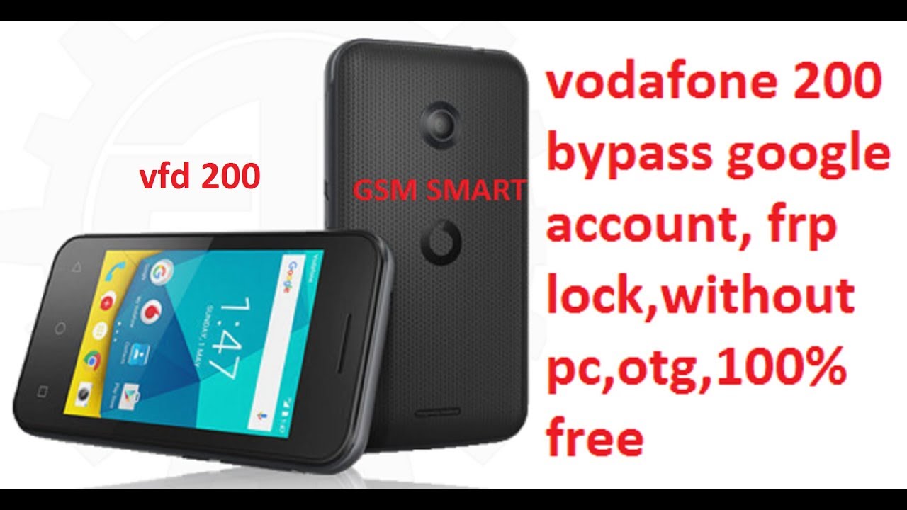 Vodafone 200 bypass google account frp lock google id without pc 100 working