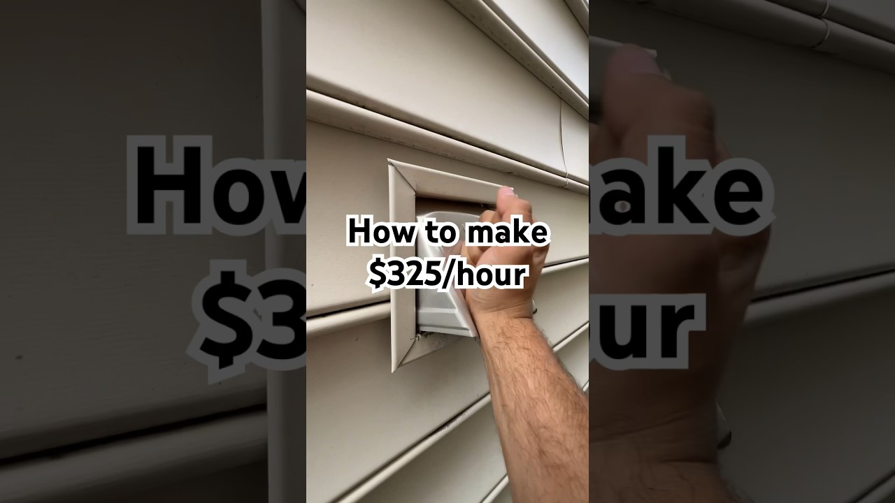 Full dryer vent cleaning & vent upgrade service. Do this a few times a day! #hvac #diy #handyman