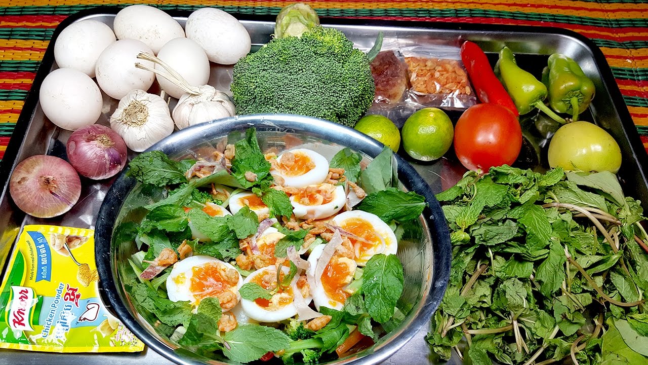 How To Make Egg Salad, Cooking Khmer Food by Yummy Yummy