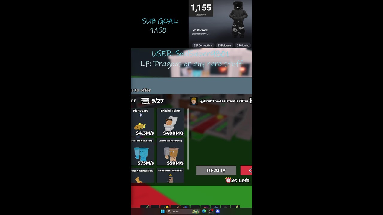 Steal a brainrot live!! #fyp #cool #games #gaming #stealabrainrot #roblox #trading #giveaway #pvp