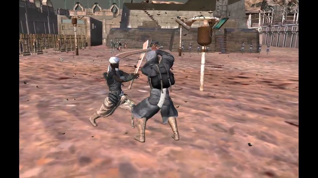 Kenshi Military craft mod 02__heavy_sabre_polearm_showcase/劍士 Military craft動作模組巨劍、軍刀、長柄展示
