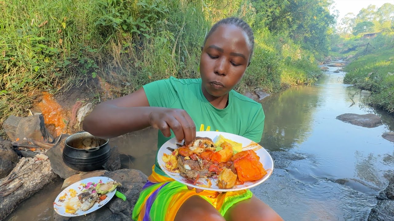 Outdoor River Adventure !! Cooking Ackee And Fake Saltfish
