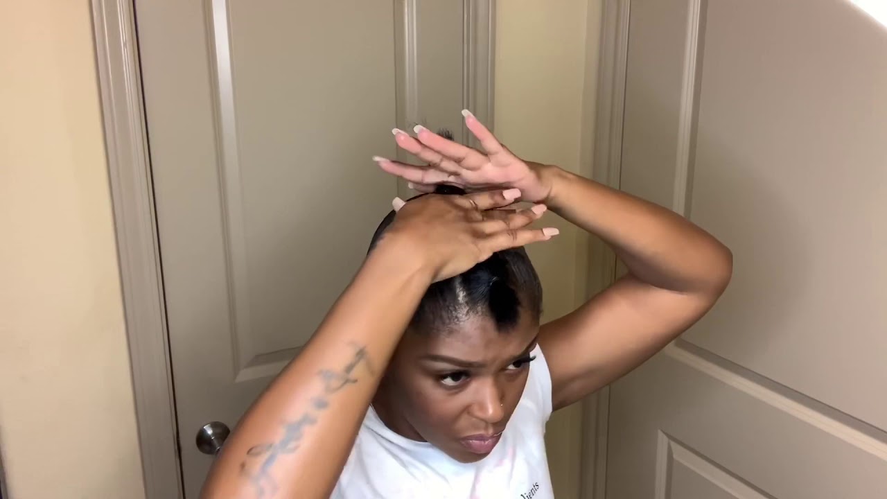 How to do a sleek high ponytail on short hair