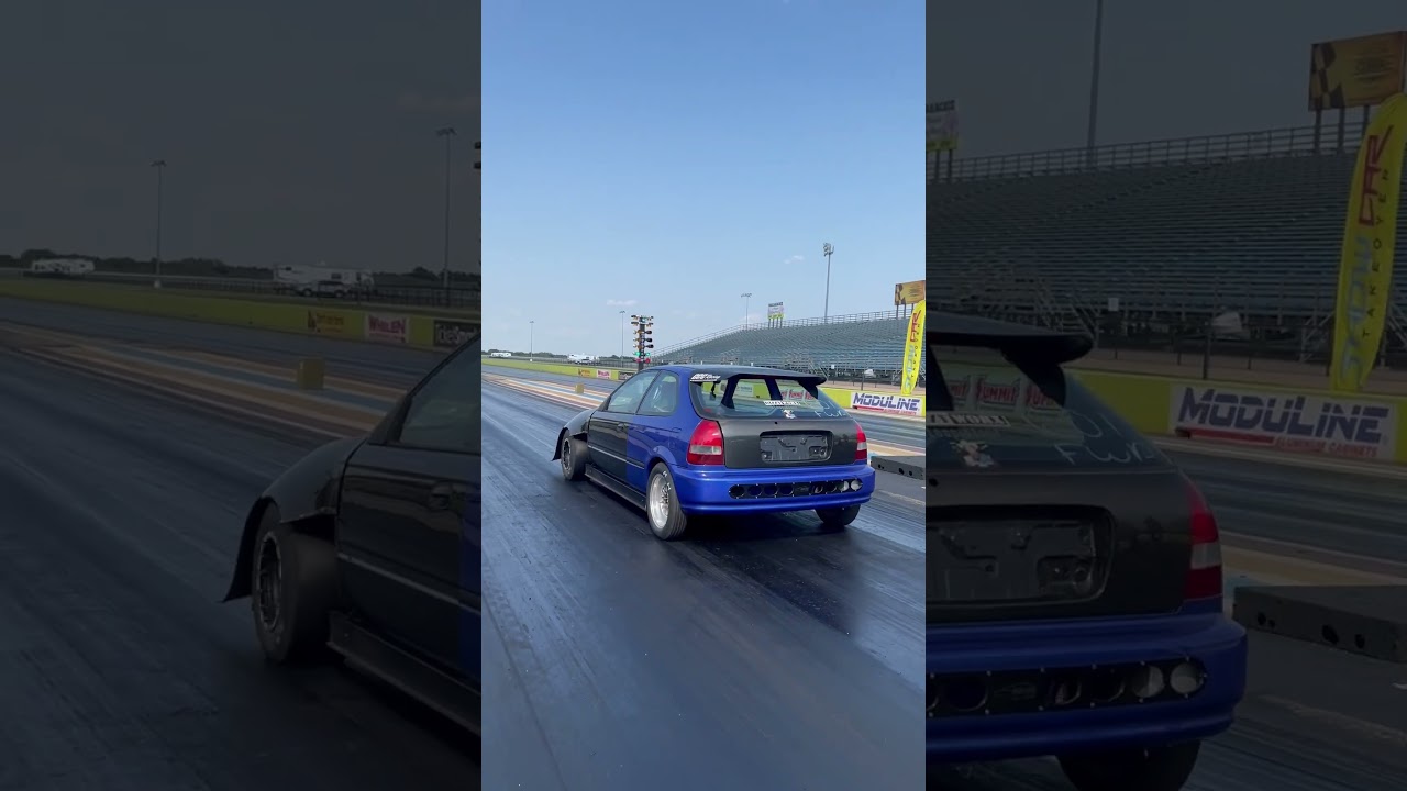 My turbo Kseires hatchback does a test pass #honda #turbohonda #ek #racing #turbo #kseries #auto